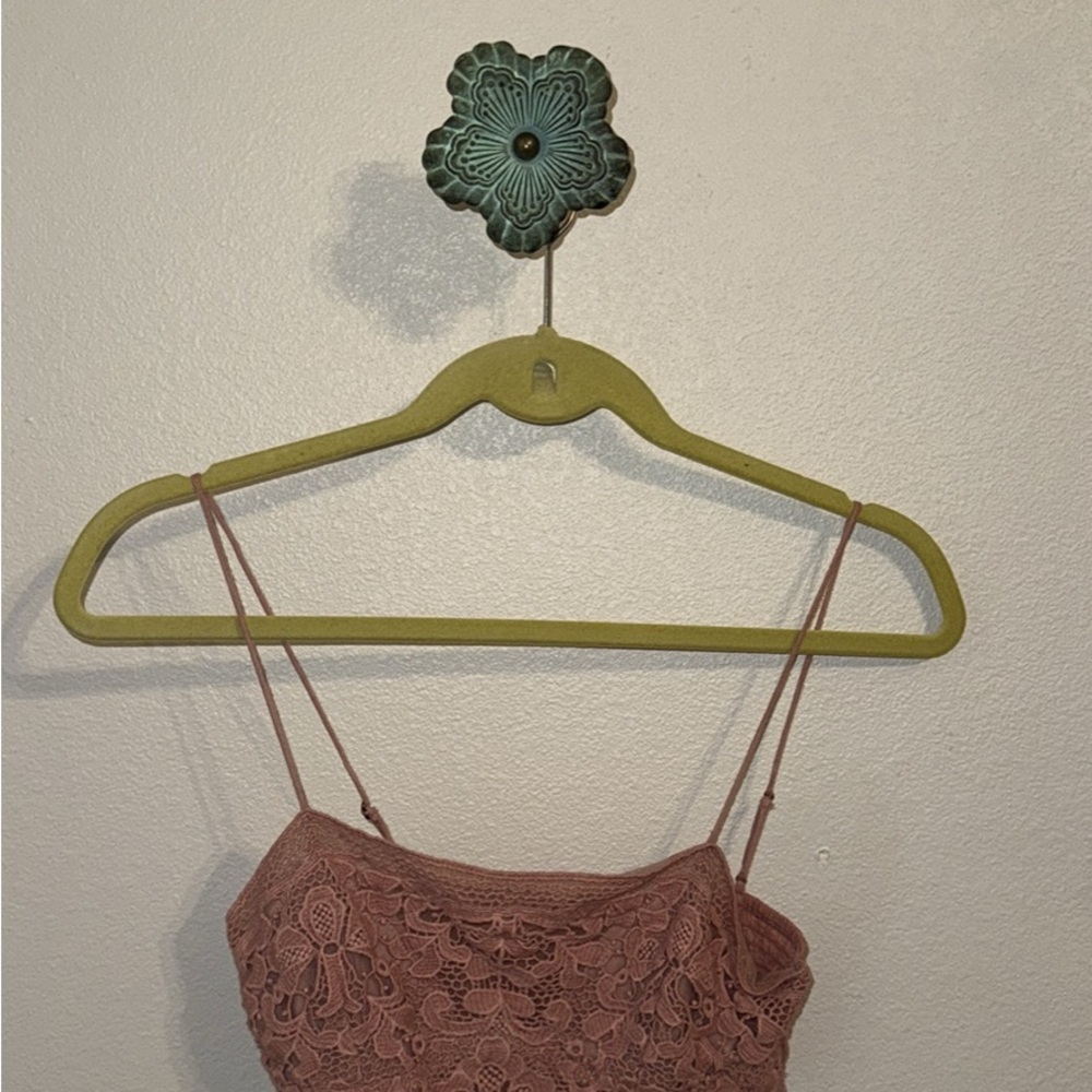Free People Dusty Pink Crochet Lyra Bralette